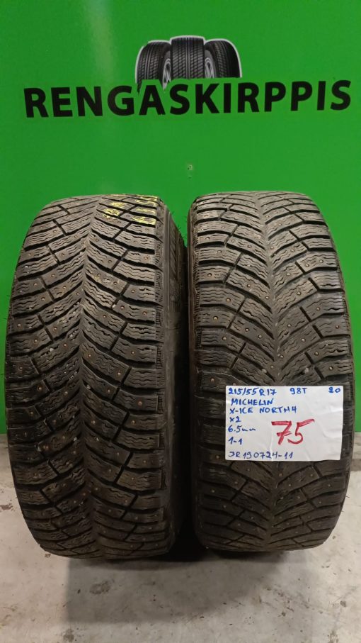 215/55R17 Michelin X-Ice North 4 nasta 6,5mm / 1-1