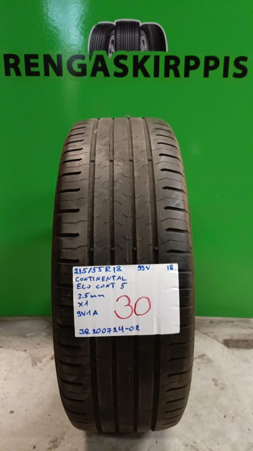 215/55R18 Continental EcoContact 5 kesä 3,5mm / 9V1A