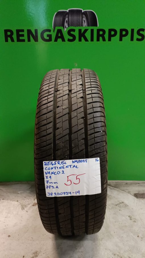 215/65R15C Continental Vanco 2 kesä 7mm / 3V11-1