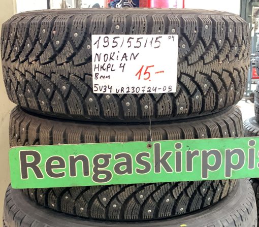195/55R15 Nokian HKPL 4 nasta 8mm / 5V34