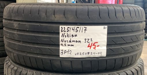 225/45R17 Nokian Nordman SZ2 kesä 4,5mm / 3P12
