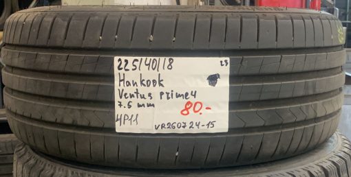 225/40R18 Hankook VentusPrime 4 kesä 7,5mm / 4P11