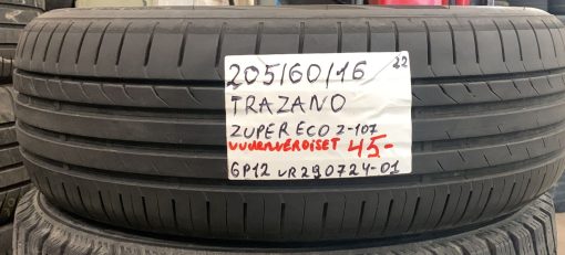 205/60R16 Trazano Zuper Eco Z107 kesä uudenveroiset / 6P12