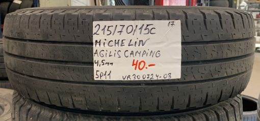 215/70R15C Michelin Agilis Camping kesä 4,5mm / 5P11