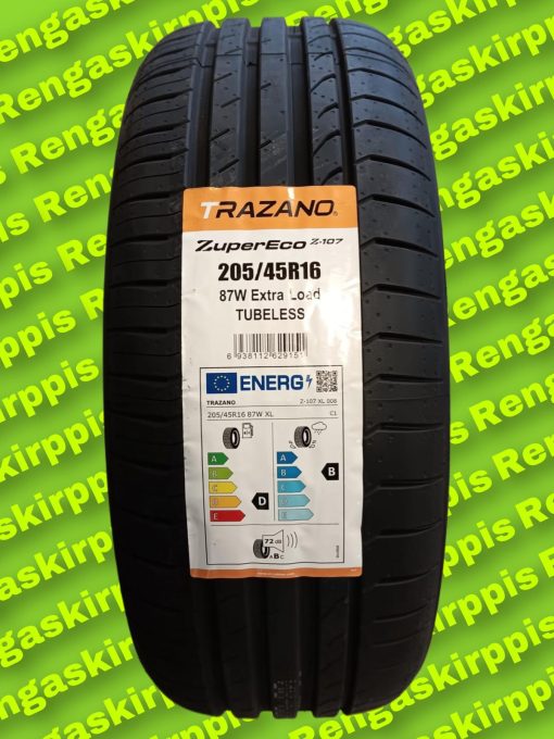 205/45R16 Trazano Zupereco Z-107 87W E,B (D,B) 72dB/ kesä