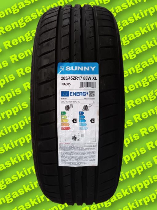 205/45R17 Sunny NA305 88W C, C 72dB/ kesä
