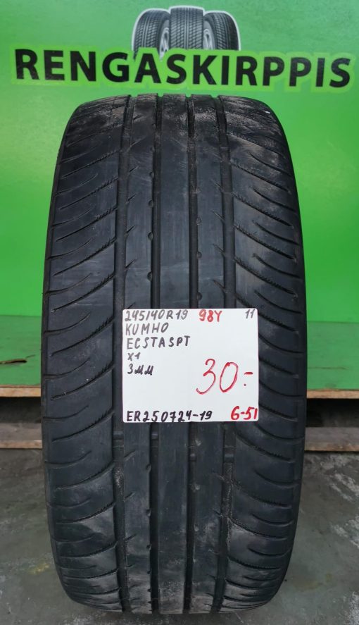 245/40R19 Kumho Ecsta SPT 98Y kesä 3mm / 6-51