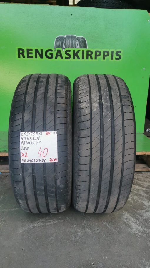 205/55R16 Michelin Primacy 4 91V kesä 3mm / 4V44