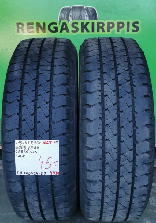 215/65R16C GoodYear Cargo G26 106T kesä 7mm / 4V30