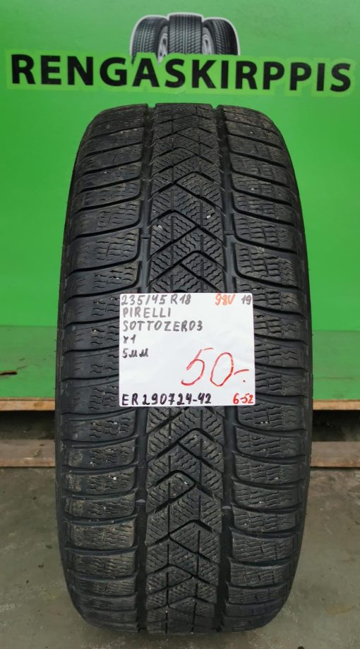 235/45R18 Pirelli SottoZero 3 98V kitka 5mm / 6-52