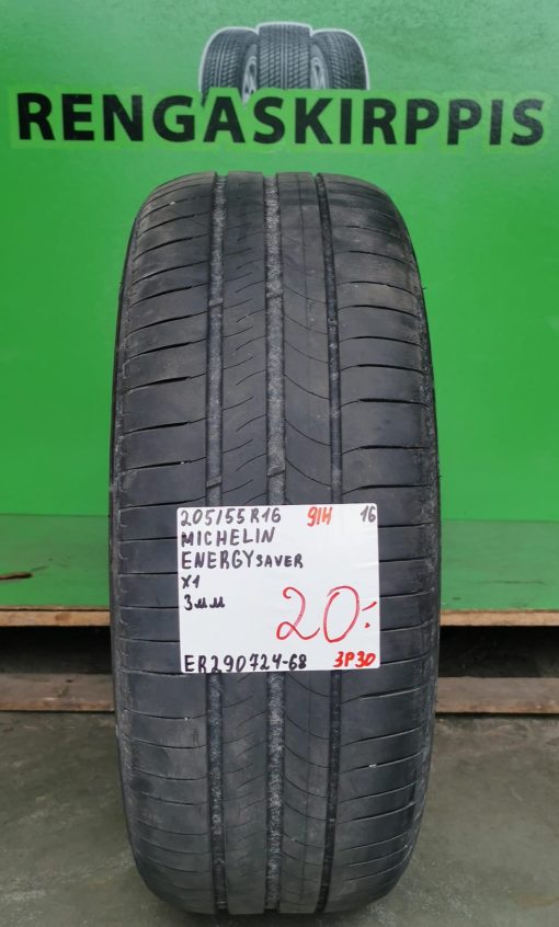 205/55R16 Michelin Energy Saver 91H kesä 3mm / 3P30