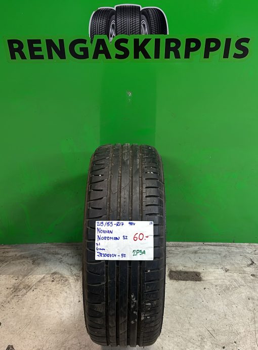 215/55R17 Nokian Nordman SZ 98V kesä 6mm / 2P3A