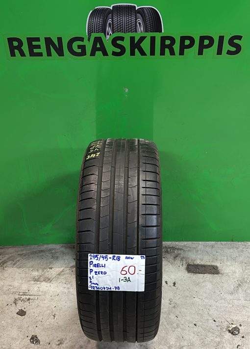 245/45R18 Pirelli PZero 100W kesä 5mm / 1-3A