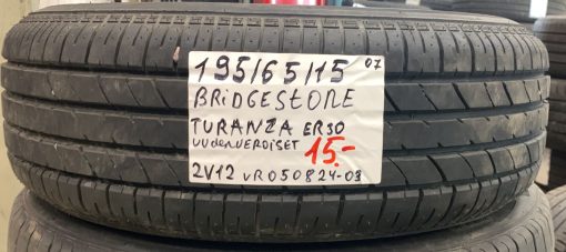 195/65R15 Bridgestone Turanza ER30 kesä uudenveroiset / 2V12