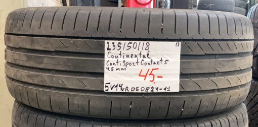 235/50R18 Continental ContiSportContact 5 kesä 4,5mm / 5V14