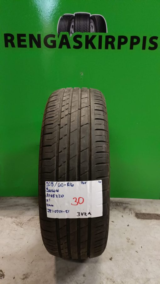 205/60R16 Sailun Atrezzo 96V kesä 4mm / 4P7-2