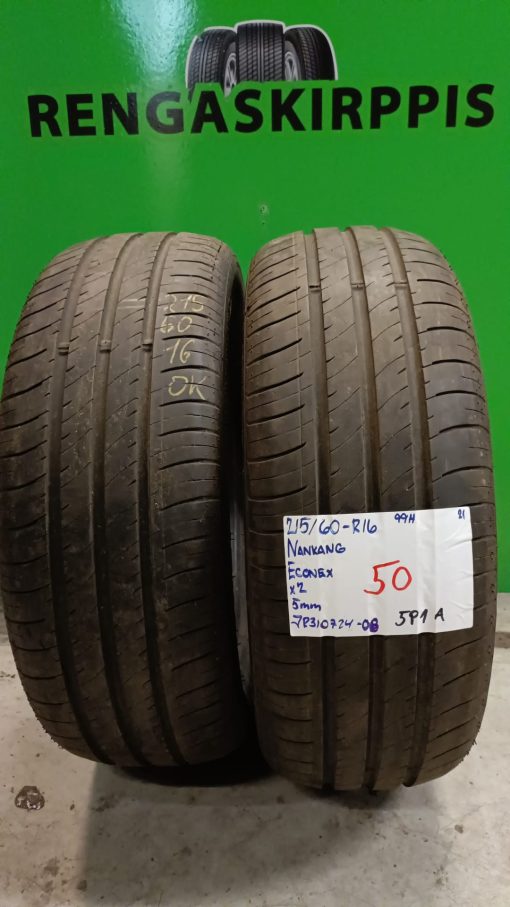 215/60R16 Nankang Econex 99H kesä 5mm / 5P1A