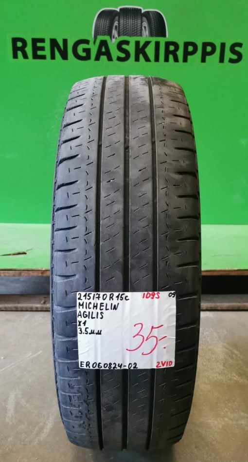 215/70R15C Michelin Agilis 109S kesä 3,5mm / 2V10