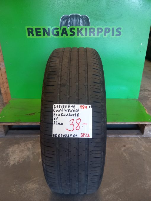 215/65R16 Continental EcoContact 6 kesä 3,5mm / 3P22