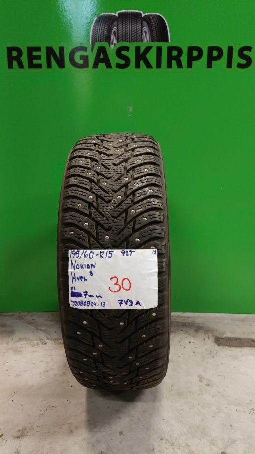 195/60R15 Nokian HKPL 8 nasta 7mm / 7V2A