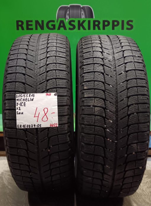 205/55R16 Michelin X-Ice 94H kitka 5mm / 4V22