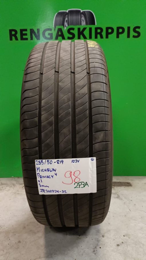 235/50R19 Michelin Primacy 4 103Y kesä 5mm / 2P3A