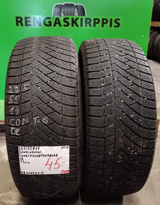 225/55R17 Continental ContiVikingContact 6 101T kitka 4,5mm / 5V34
