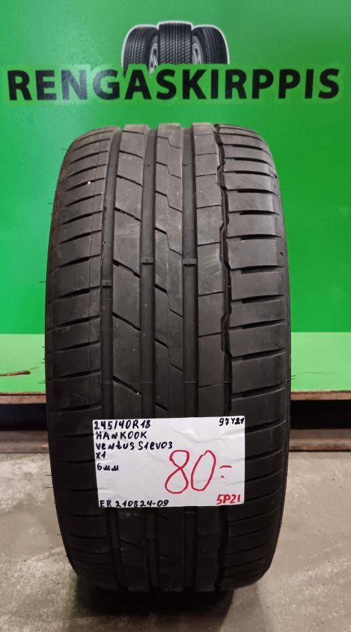 245/40R18 Hankook Ventus S1 Evo 3 97Y kesä 6mm / 5P21