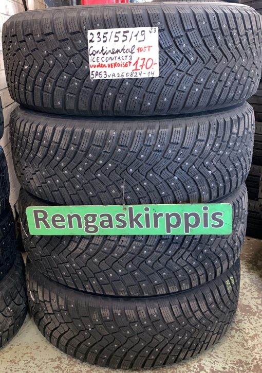 235/55R19 Continental IceContact 3 105T nasta uudenveroiset / 5P63