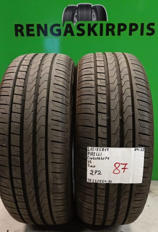 215/55R17 Pirelli Cinturato P7 94V kesä 7mm / 2P2