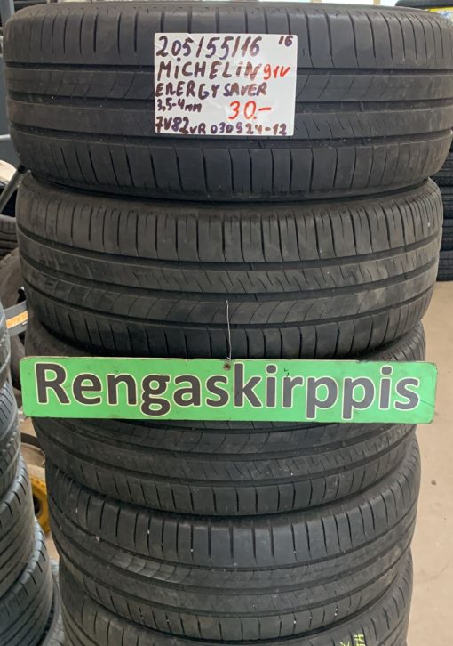 205/55R16 Michelin Energy saver 91V kesä 3,5-4mm / 7V82