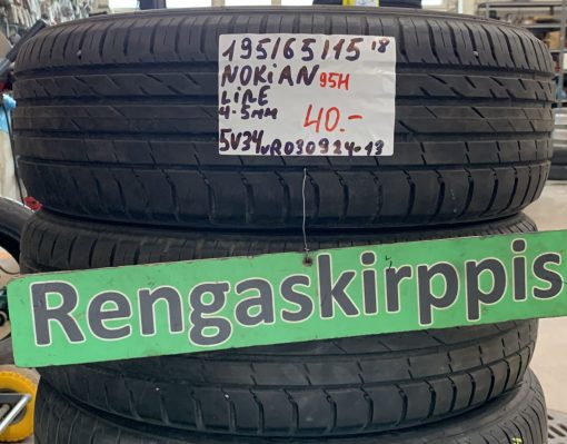 195/65R15 Nokian Line 95H kesä 4-5mm / 5V34