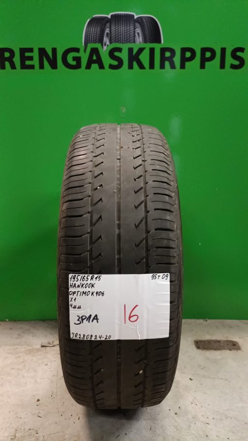 195/65R15 Hankook Optimo K406 95T kesä 4mm / 3P1A
