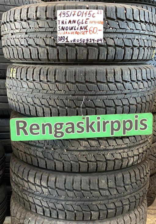 195/70R15C Triangle Snowlink 104/102Q kitka uudenveroiset / 3P31