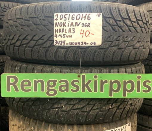 205/60R16 Nokian HKPL R3 96R kitka 4-4,5mm / 3V24