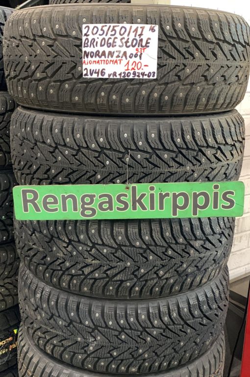 205/50R17 Bridgestone Noranza 001 93T nasta ajamattomat / 2V46