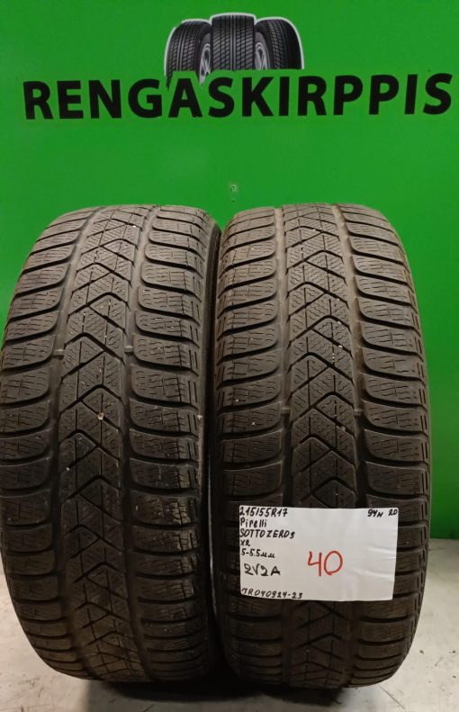 215/55R17 Pirelli Sotto Zero 3 94H Keski-EU kitka 5-5,5mm / 2V2A