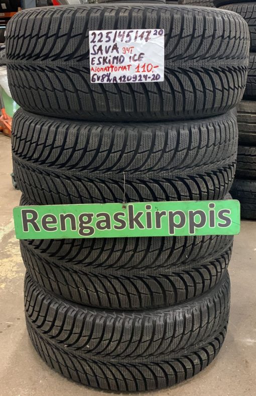 225/45R17 Sava Eskimo Ice 94T kitka ajamattomat / 6V84