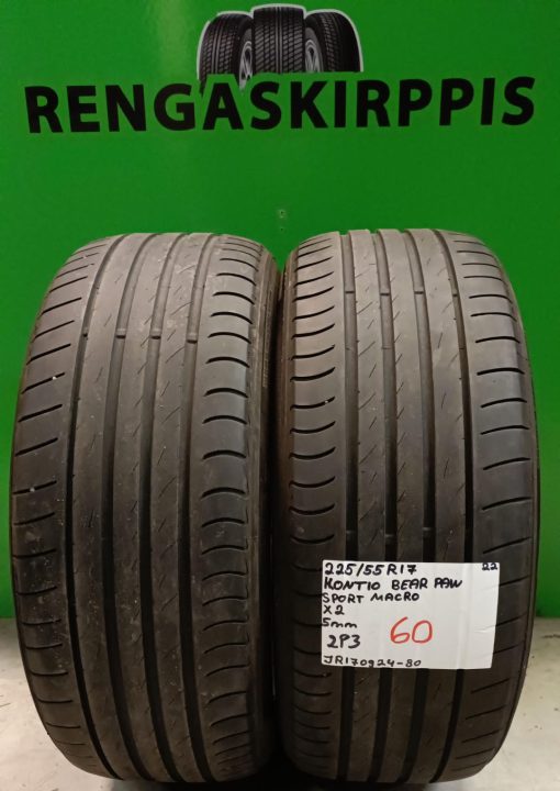 225/55R17 Kontio Bear Paw Sport Macro kesä 5mm / 2P3