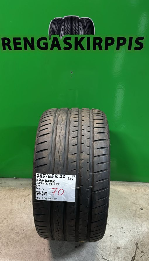 285/25R20 Hankook Ventus S1 Evo 93Y kesä 7mm / 2V2-1