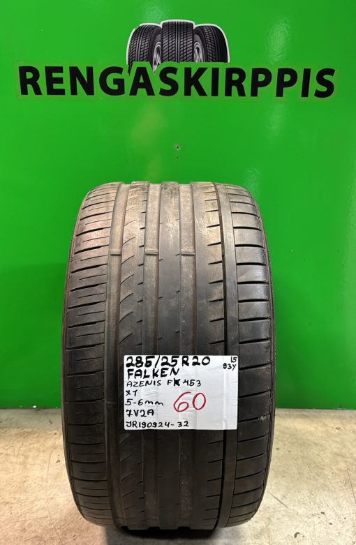 285/25R20 Falken Azenis FK453 93Y kesä 5-6mm / 4P12-1