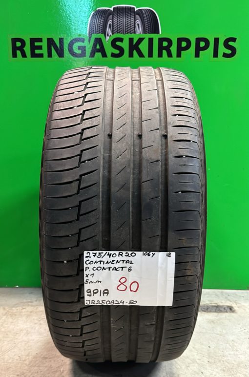 275/40R20 Continental PremiumContact 6 106Y kesä 5mm / 9P1A
