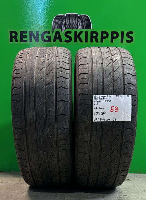 245/40R20 Ardent Sport Rx6 95W kesä 4,5-5mm / 10v3A