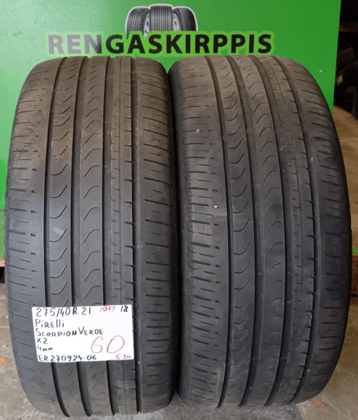 275/40R21 Pirelli Scorpion Verde 107Y kesä 4mm / 6-30