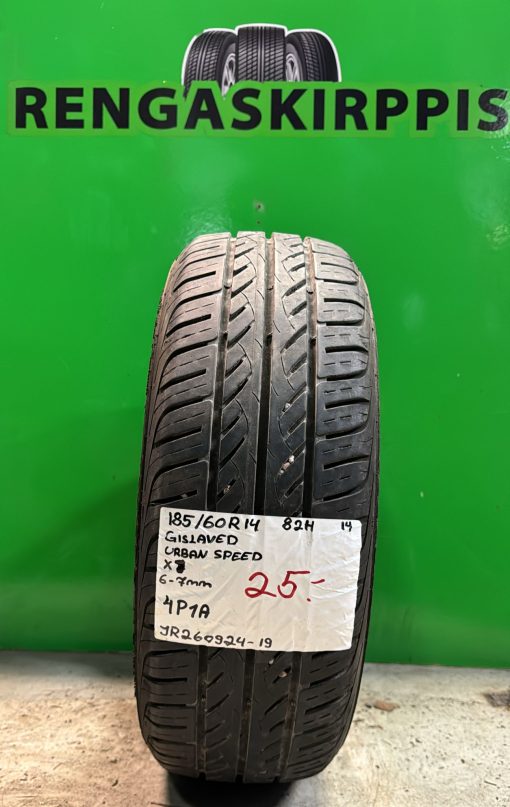 185/60R14 Gislaved Urban Speed 82H kesä 6-7mm / 4P13-1