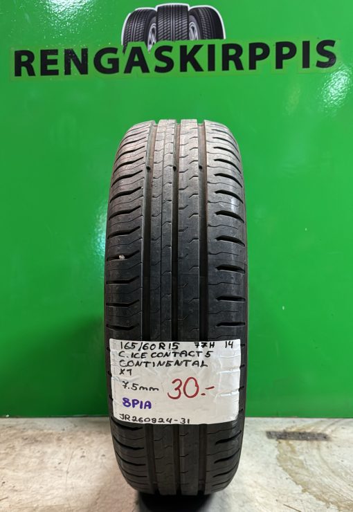 165/60R15 Continental ContiIceContact 5 77H kesä 7,5mm / 4V4-2