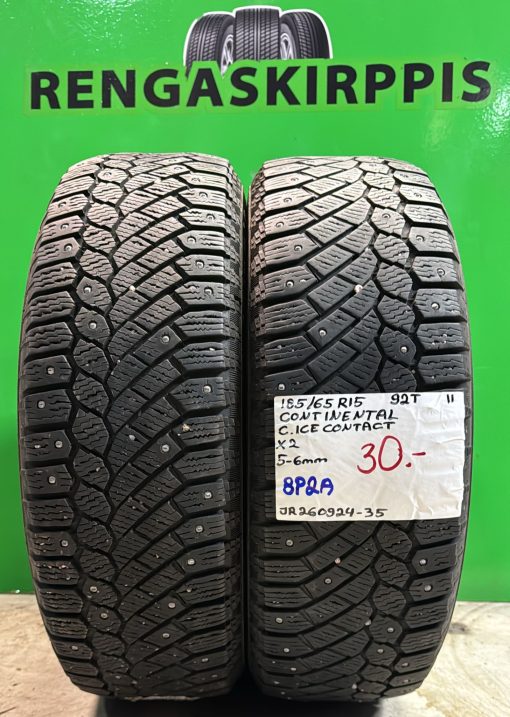 185/65R15 Continental ContiIceContact 92T nasta 5-6mm / 8P2A