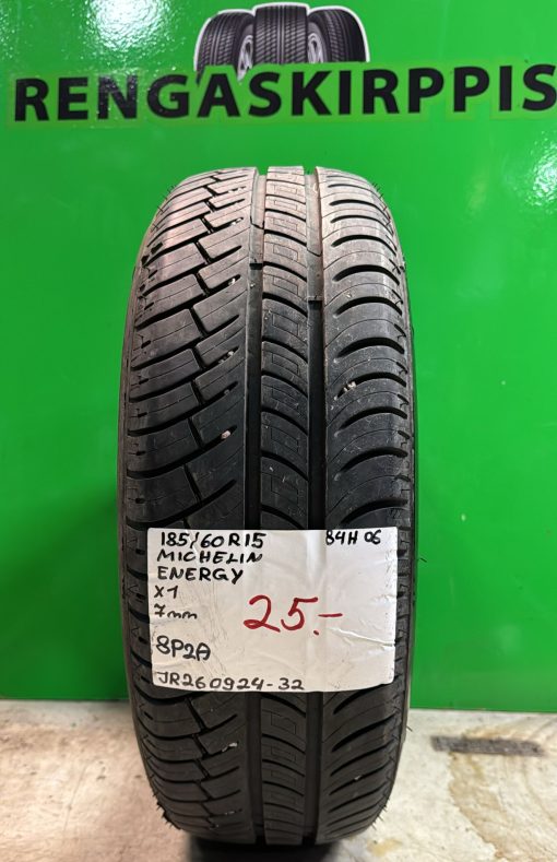 185/60R15 Michelin Energy 84H kesä 7mm / 8P2A