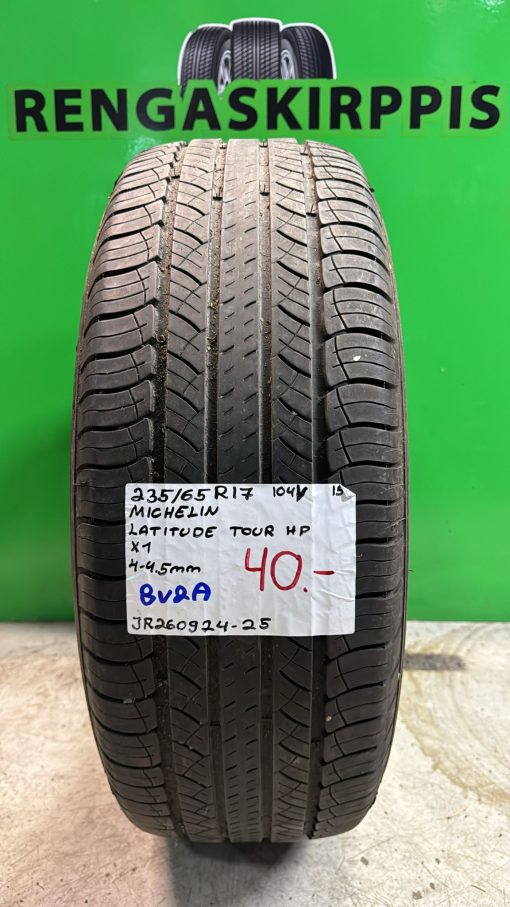 235/65R17 Michelin Latitude Tour HP 104V kesä 4-4,5mm / 5P13-1