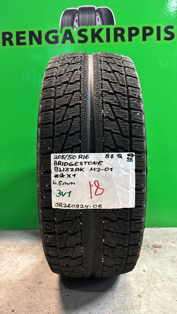 205/50R16 Bridgestone Blizzak MZ01 87Q kitka 6,5mm / 3V1